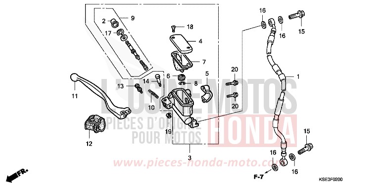 VORDERRADBREMSE von CRF150R "Big Wheels" EXTREME RED (R292) von 2012